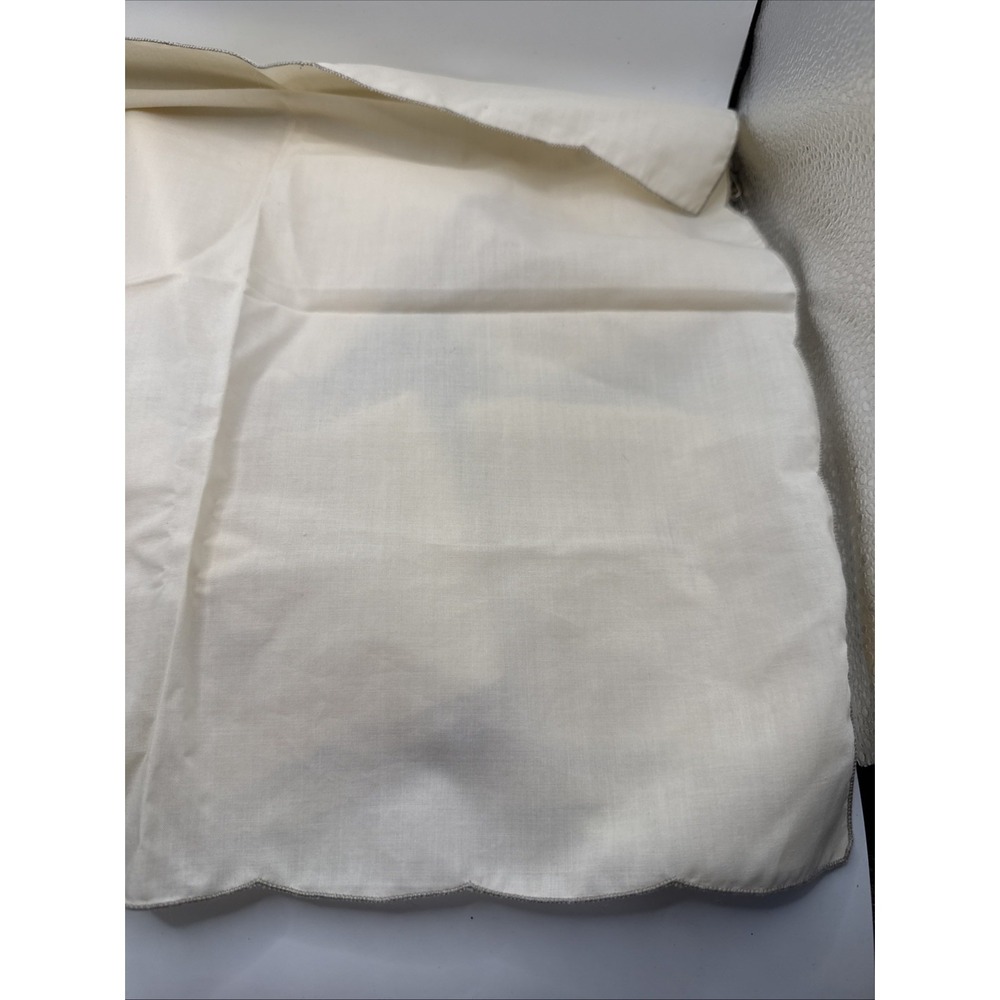 Vintage Set of 8 Embroidered Linen Napkins Table Linens Decor 15"x 15" MCM Beige - Picture 6 of 9